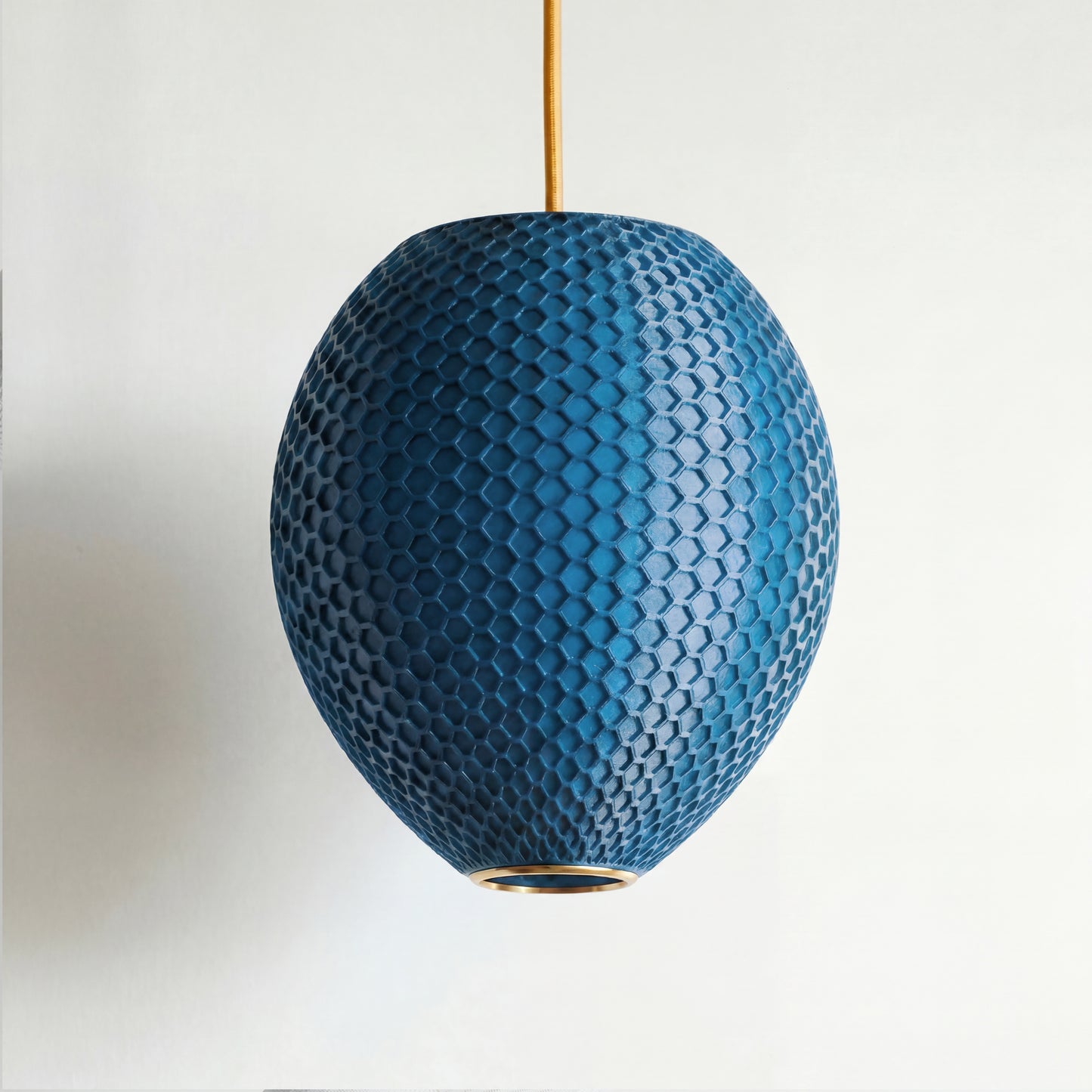 Small Deep Blue Hive Pendant Light
