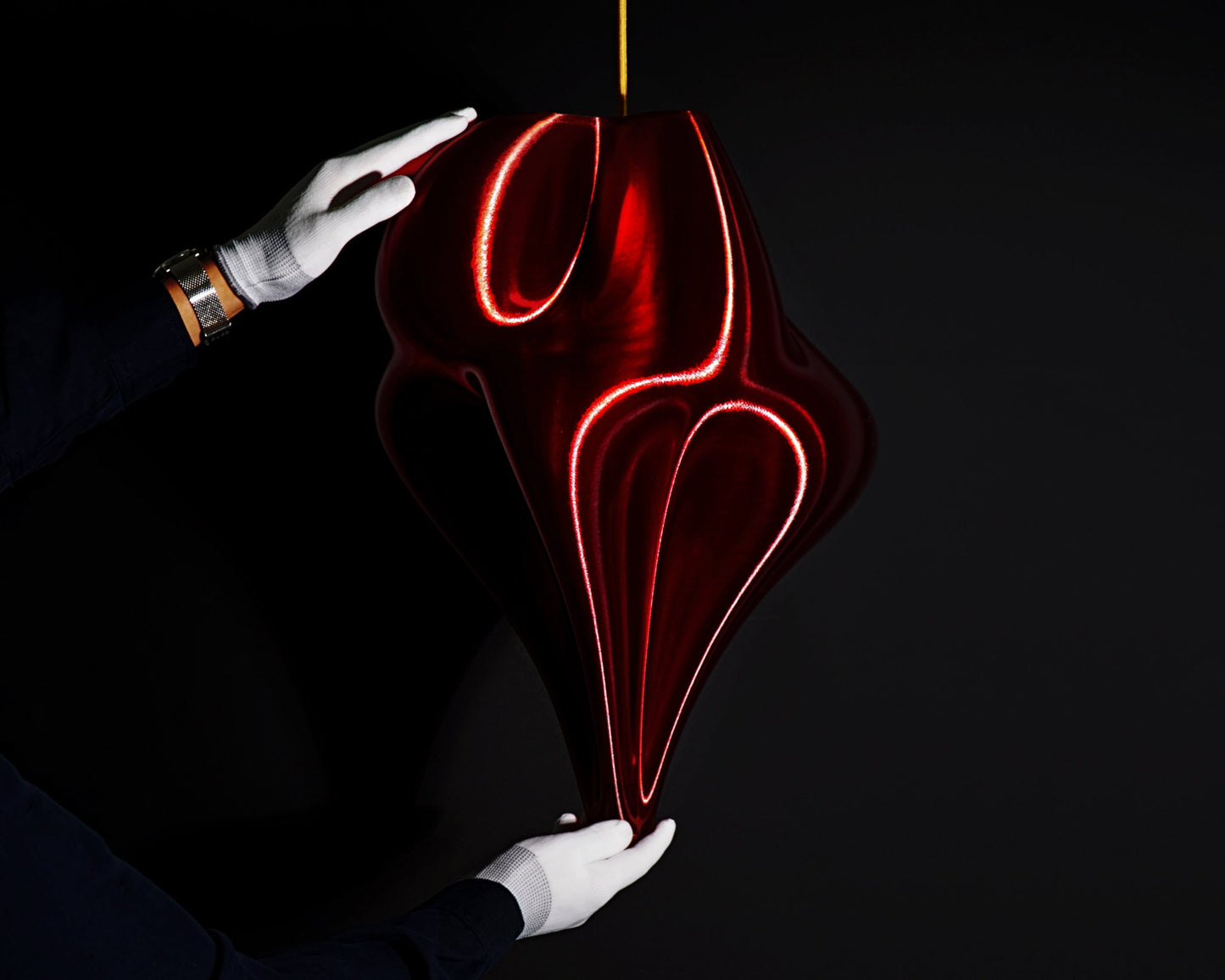 Red Crimson Flo Pendant Light