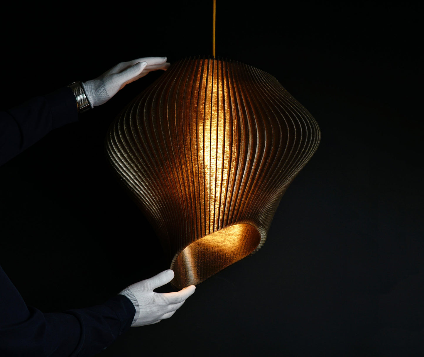Black Cosmic Wave Pendant Light