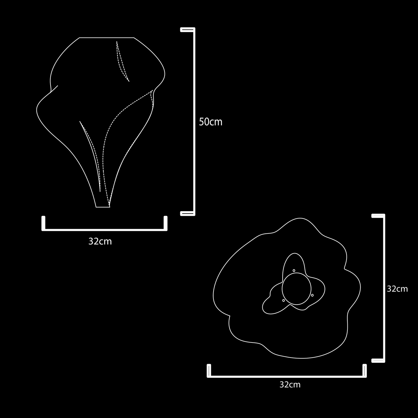 Large Sea Green Flo Pendant Light – Sculptural Modern Designer Ceiling Light (50cm)