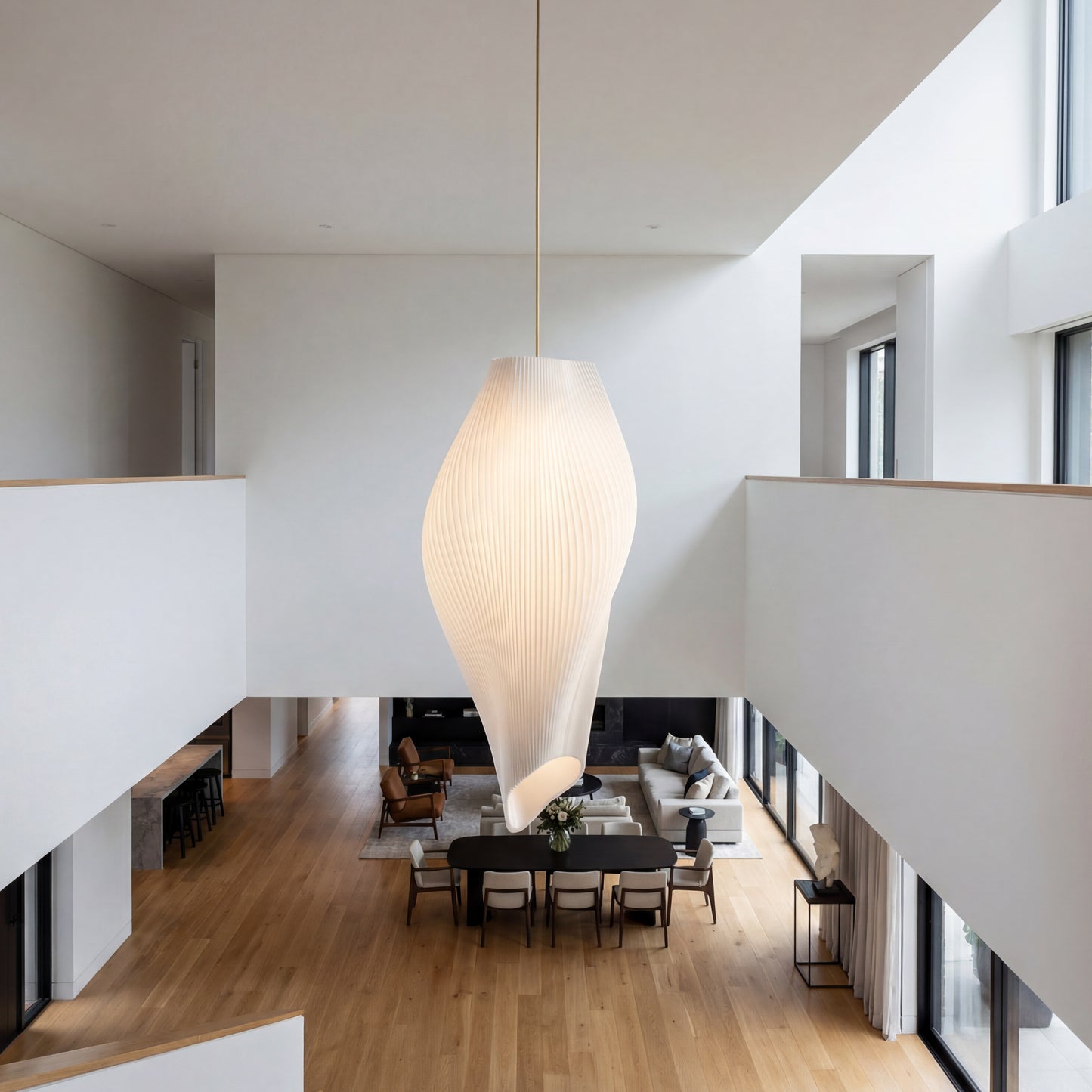 Luxury 100cm Wave Pendant Light – Sculptural Statement Designer Ceiling Lighting