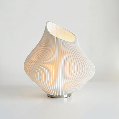 Small White Wave Desk Lamp
