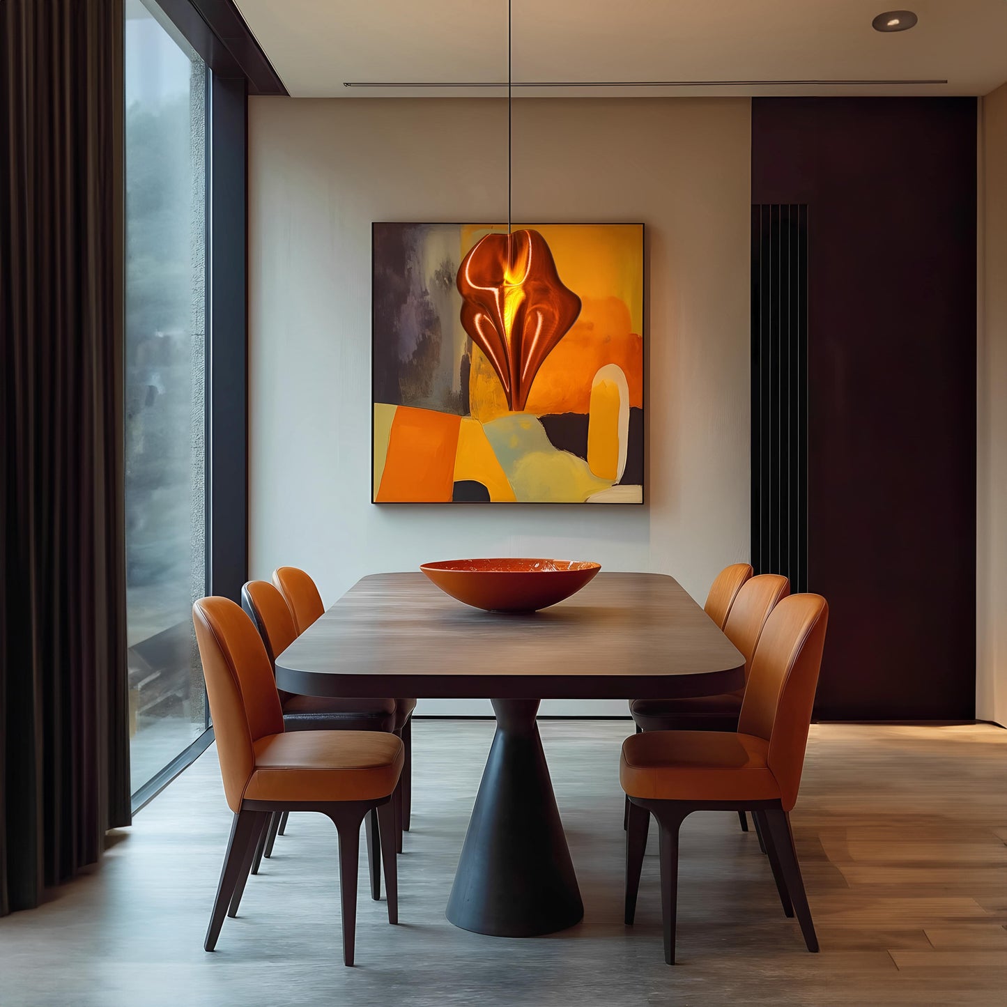 Burnt Amber Flo Pendant Light
