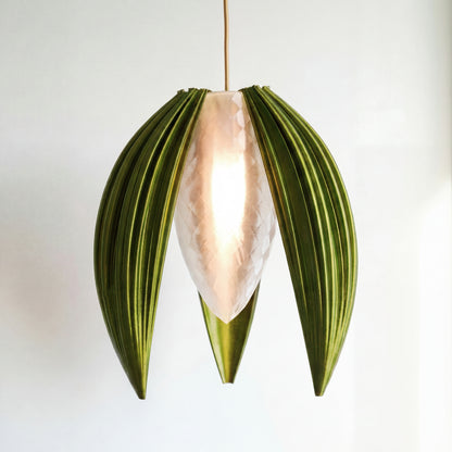 Luxury Forest Green Bloom Pendant Light – Sculptural Statement Designer Ceiling Lighting