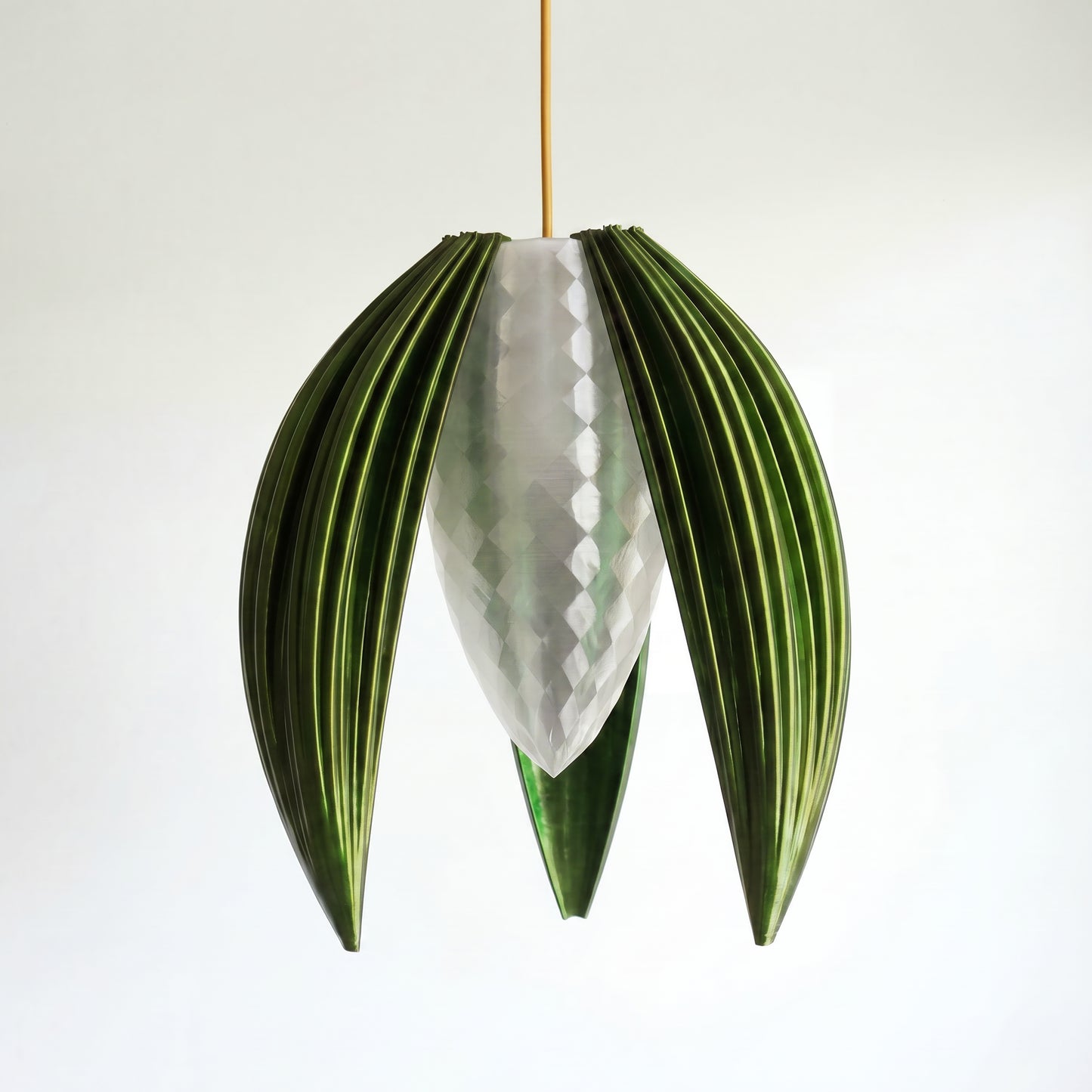 Luxury Forest Green Bloom Pendant Light – Sculptural Statement Designer Ceiling Lighting