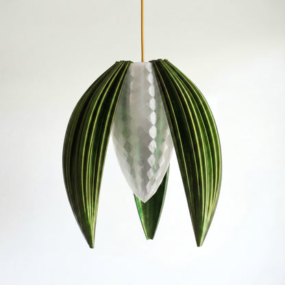 Luxury Forest Green Bloom Pendant Light – Sculptural Statement Designer Ceiling Lighting