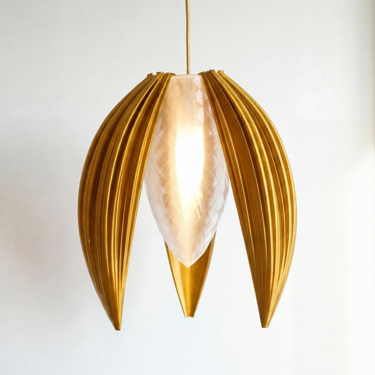 Luxury Sunset Gold Bloom Pendant Light – Sculptural Statement Designer Ceiling Lighting