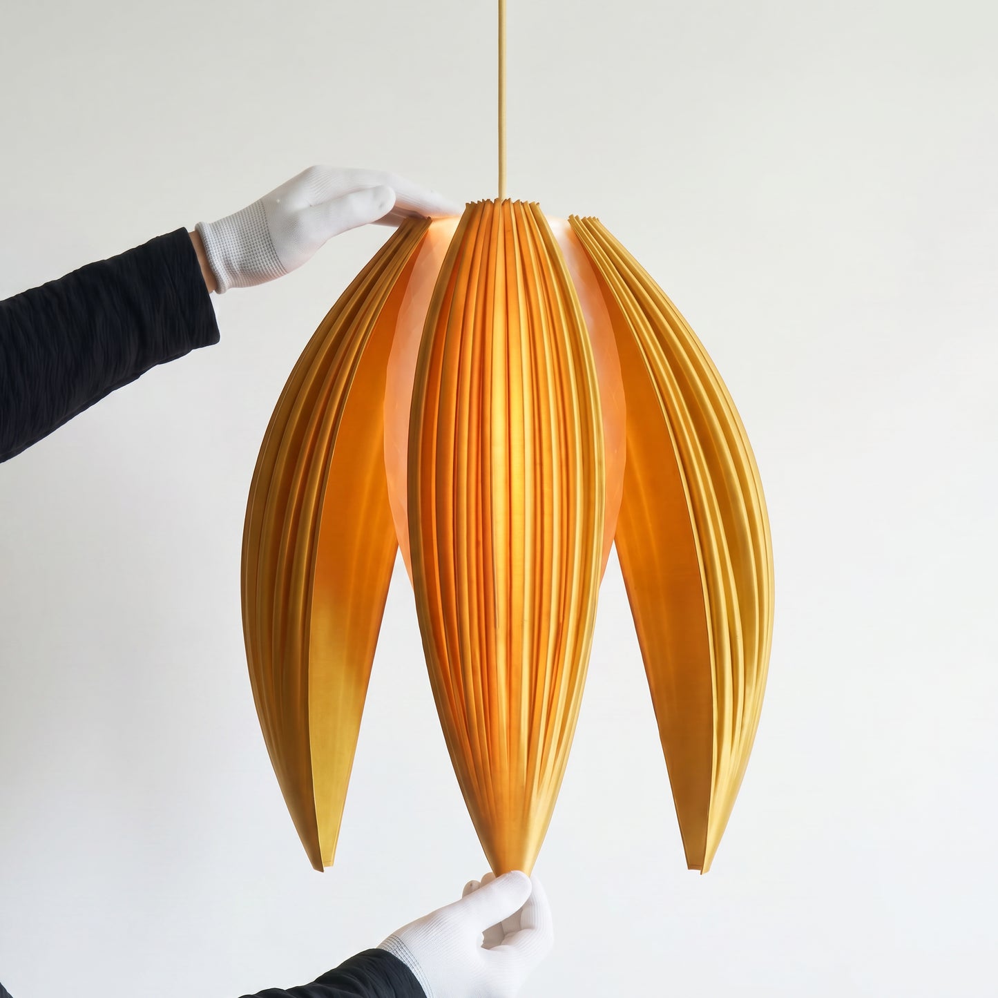 Luxury Sunset Gold Bloom Pendant Light – Sculptural Statement Designer Ceiling Lighting