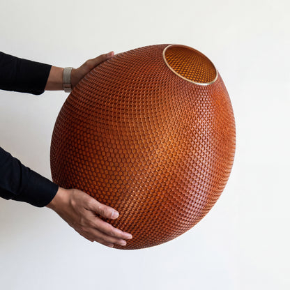 Burnt Amber Hive Pendant Light