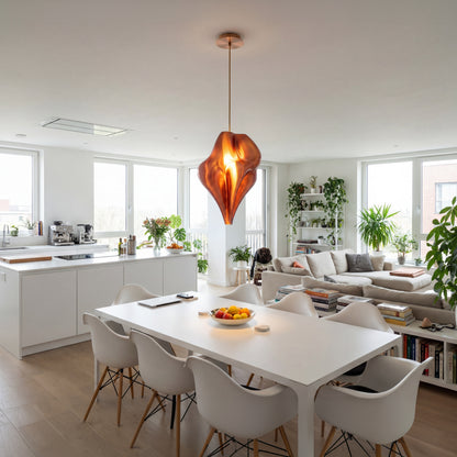 Luxury Burnt Amber Flo Pendant Light – Sculptural Designer Ceiling Lighting