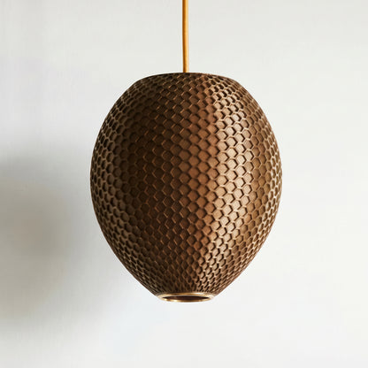 Small Cappuccino Brown Hive Pendant Light