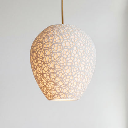 White Cellular Pendant Light