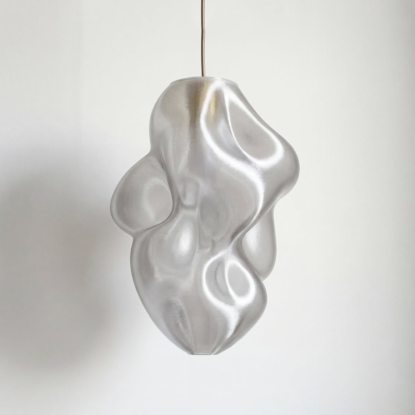 Large Clear Crystal Flo Pendant Light – Sculptural Modern Designer Ceiling Light (50cm)