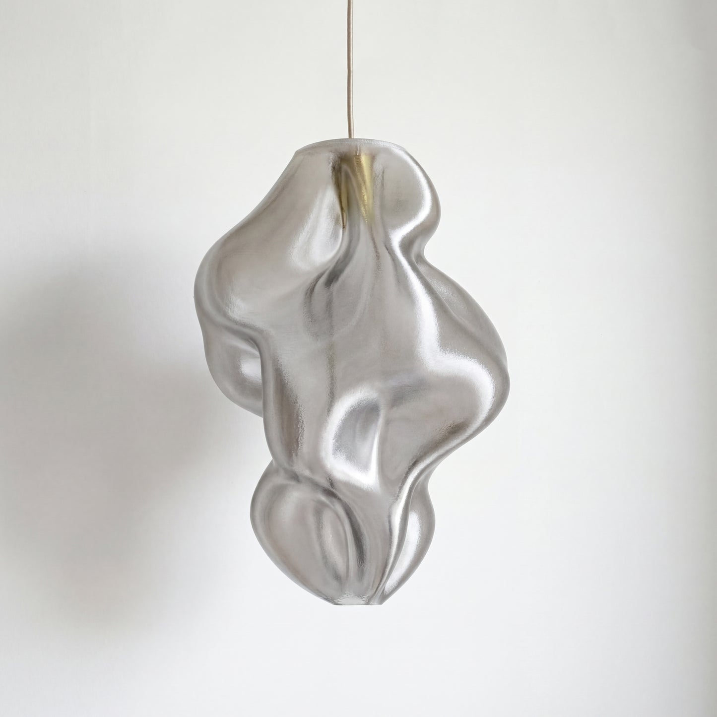 Large Clear Crystal Flo Pendant Light – Sculptural Modern Designer Ceiling Light (50cm)
