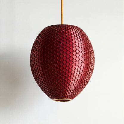 Small Crimson Red Hive Pendant Light