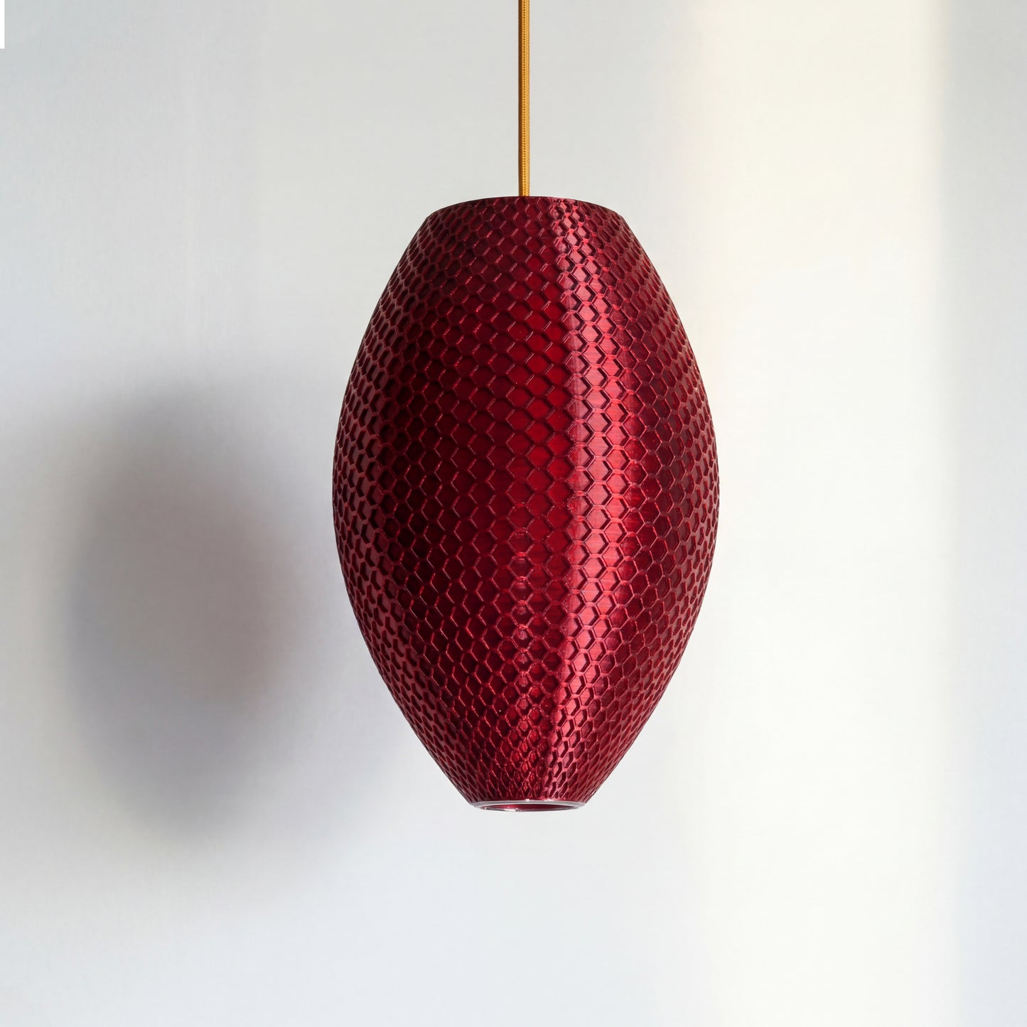 Crimson Red Long Hive Pendant Light