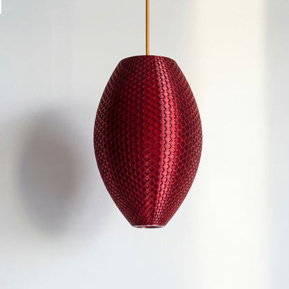 Crimson Red Long Hive Pendant Light