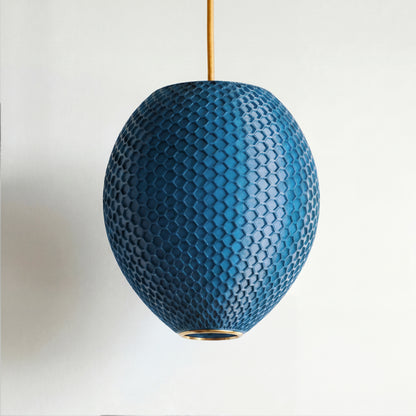 Small Deep Blue Hive Pendant Light