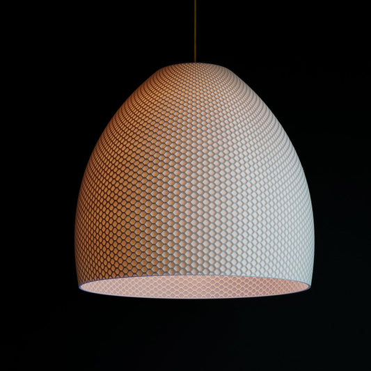White Hive Dome Pendant Light