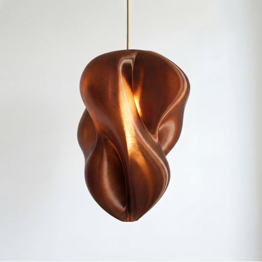 Luxury Chocolate Cappuccino Flo Pendant Light – Sculptural Modern Designer Ceiling Fixture