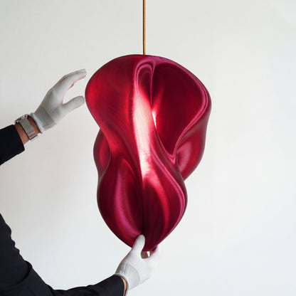 Luxury Mulberry Wine Flo Pendant Light – Sculptural Modern Designer Ceiling Fixture