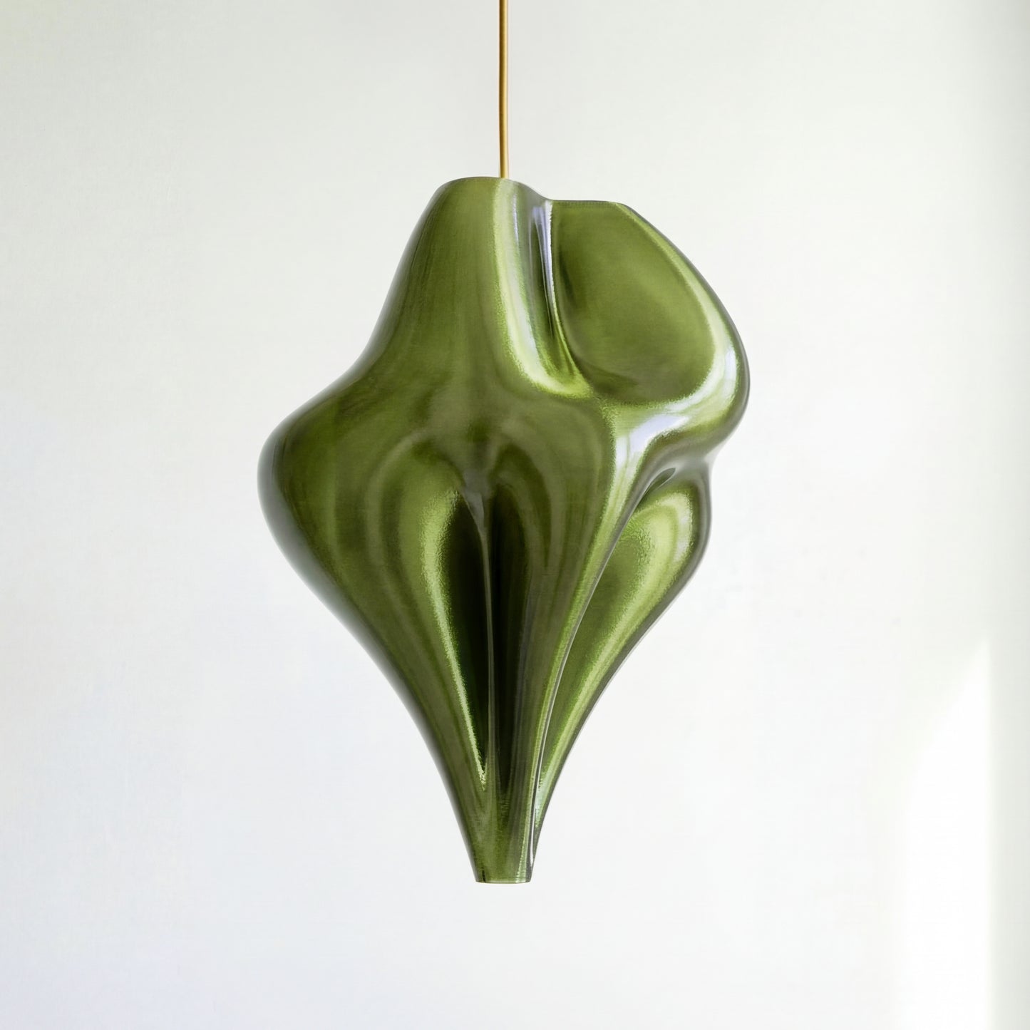 Luxury Forest Green Flo Pendant Light – Sculptural Designer Ceiling Lighting