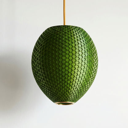 Small Forest Green Hive Pendant Light