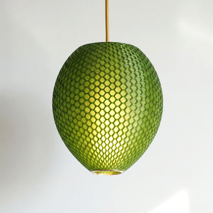 Small Forest Green Hive Pendant Light