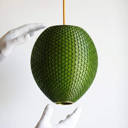 Small Forest Green Hive Pendant Light