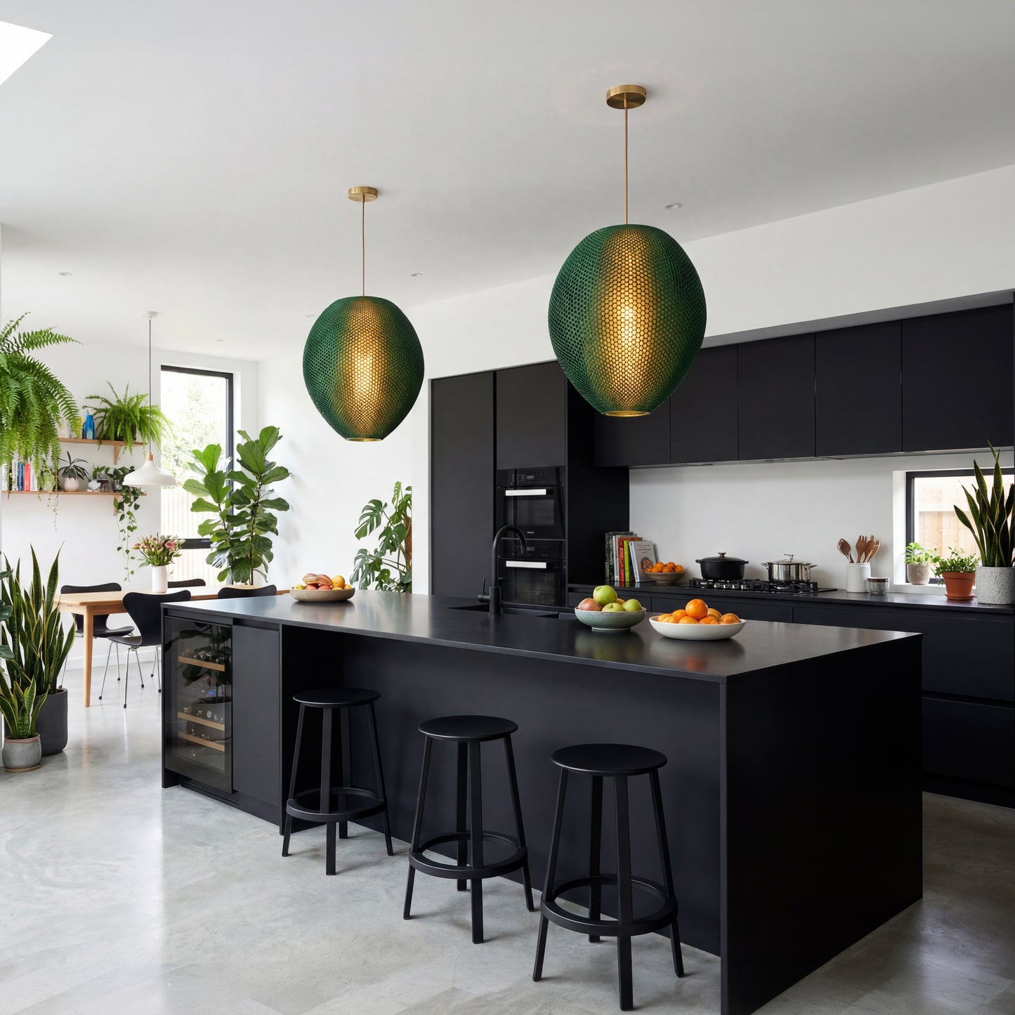 Emerald Green Hive Pendant Light