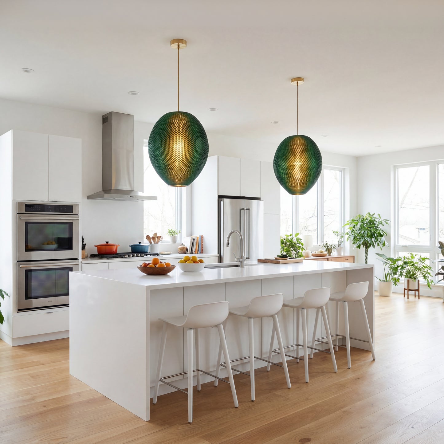 Emerald Green Hive Pendant Light