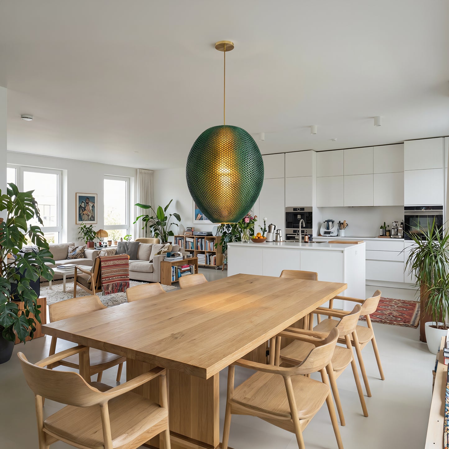 Emerald Green Hive Pendant Light