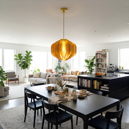 Jewel Sun Gold Origami Pendant Light