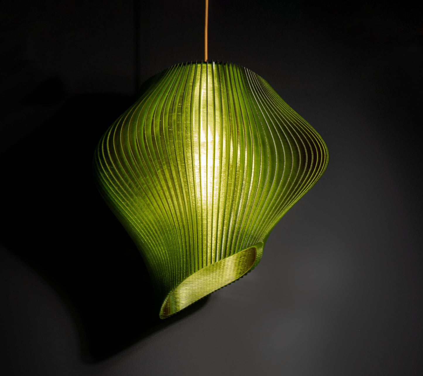 Forest Green Wave Pendant Light