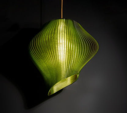 Forest Green Wave Pendant Light