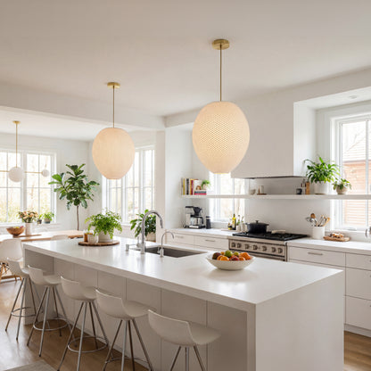 White Hive Pendant Light