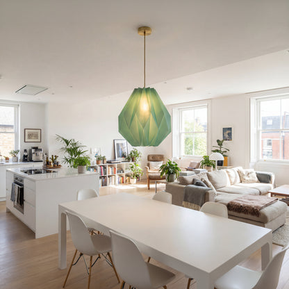 Jade Green Origami Pendant Light