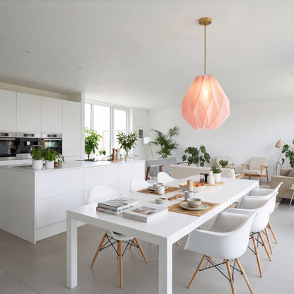 Jade Pink Origami Pendant Light