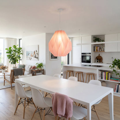 Jade Pink Origami Pendant Light