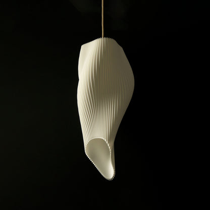 White Long Wave Pendant Light