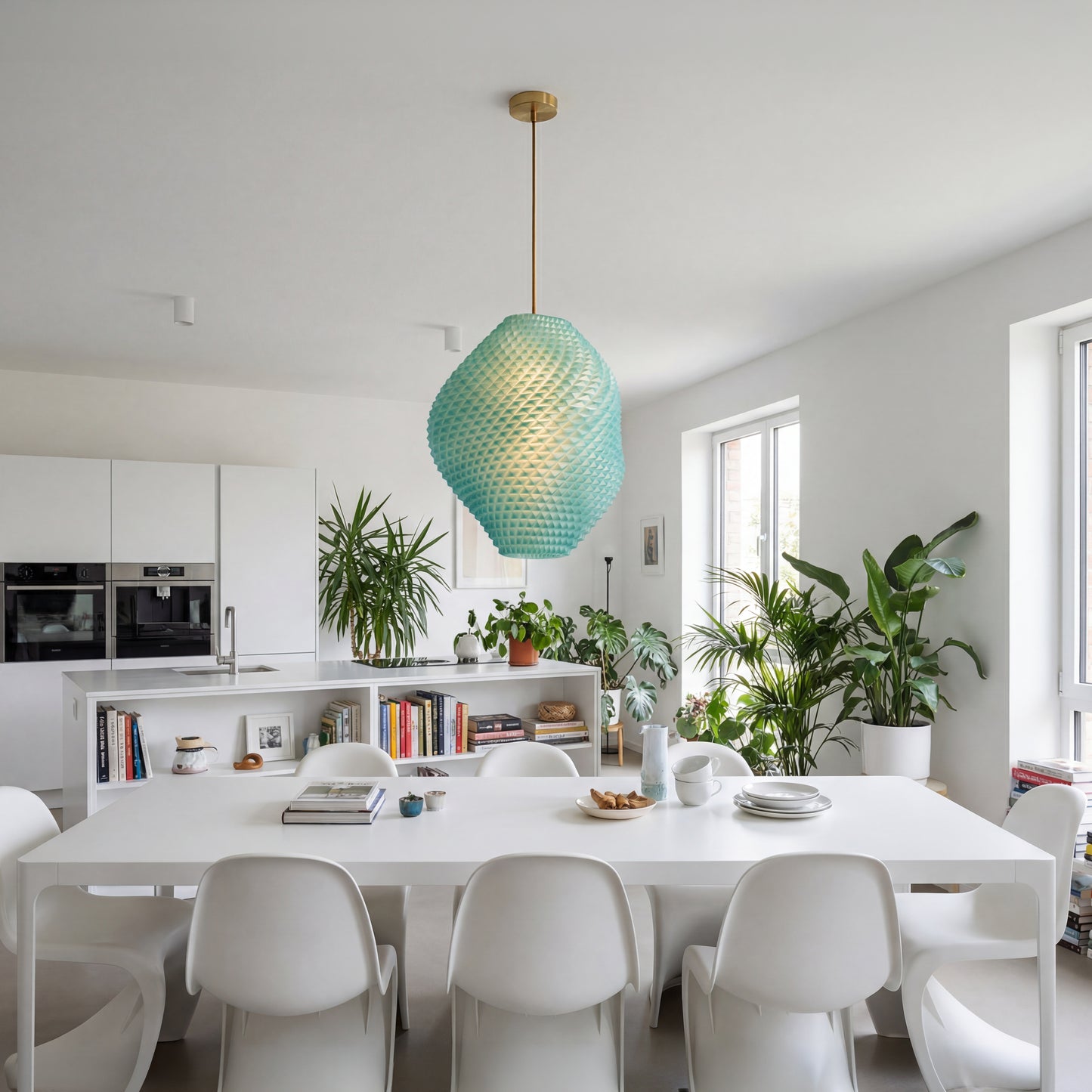 Ocean Blue Gemstone Pendant Light