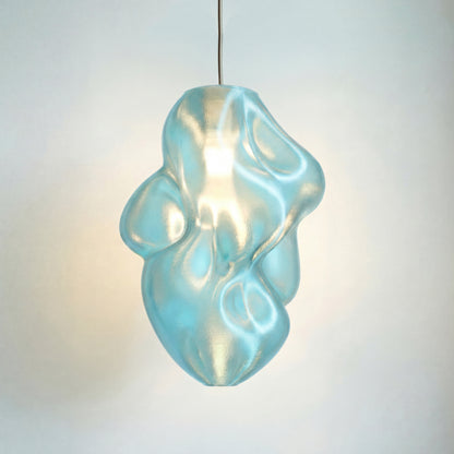 Large Sea Green Flo Pendant Light V3 – Sculptural Modern Designer Ceiling Light (50cm)