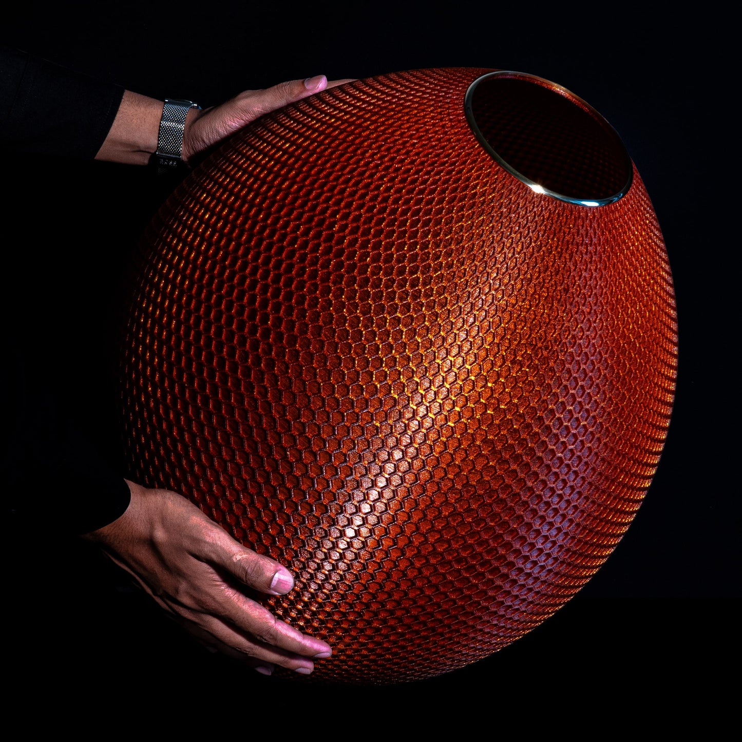 Burnt Amber Hive Pendant Light