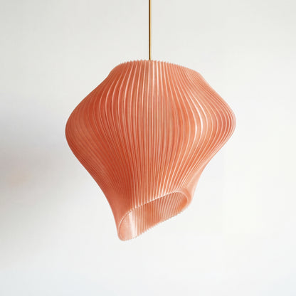 Luxury Peach Wave Pendant Light – Sculptural Designer Ceiling Lighting