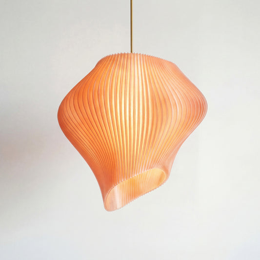 Luxury Peach Wave Pendant Light