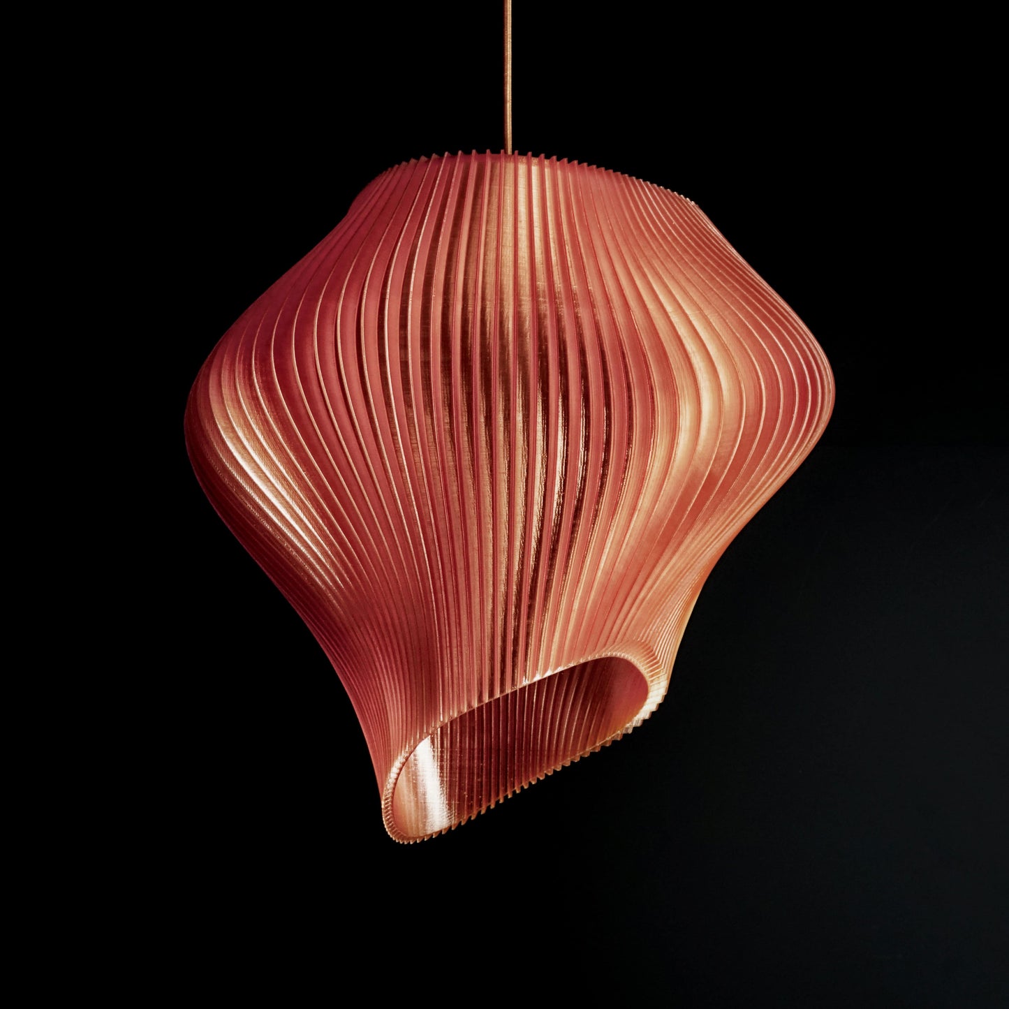 Peach Wave Pendant Light
