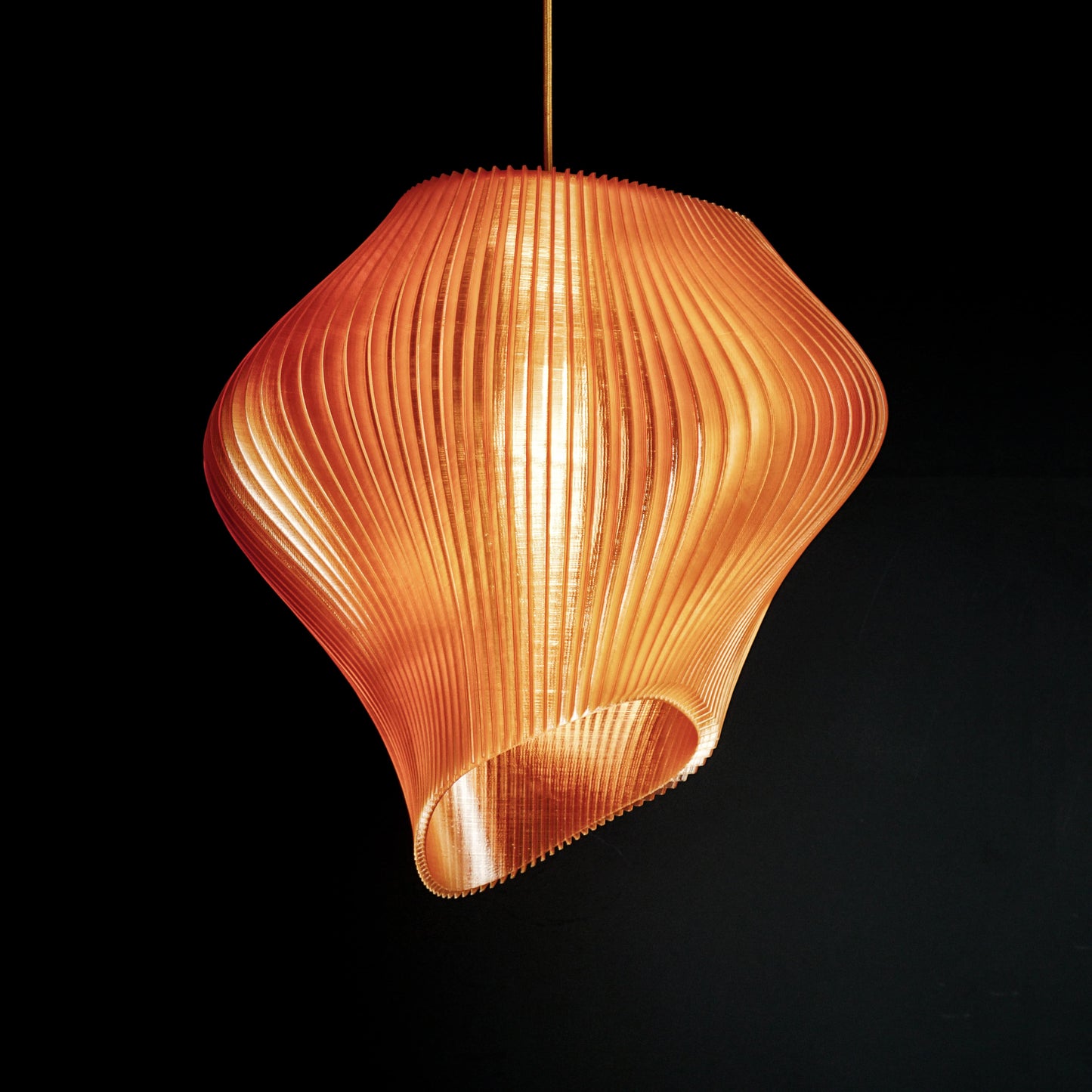 Peach Wave Pendant Light