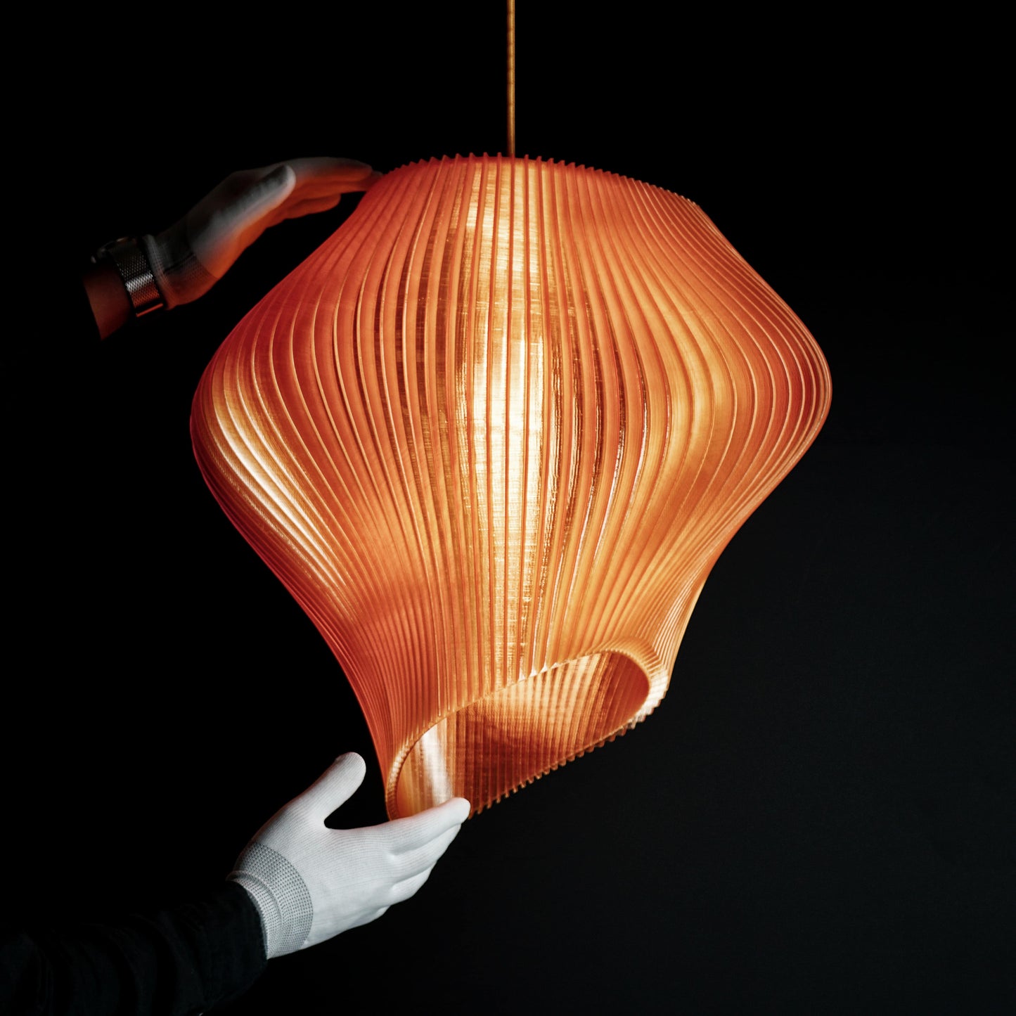 Peach Wave Pendant Light