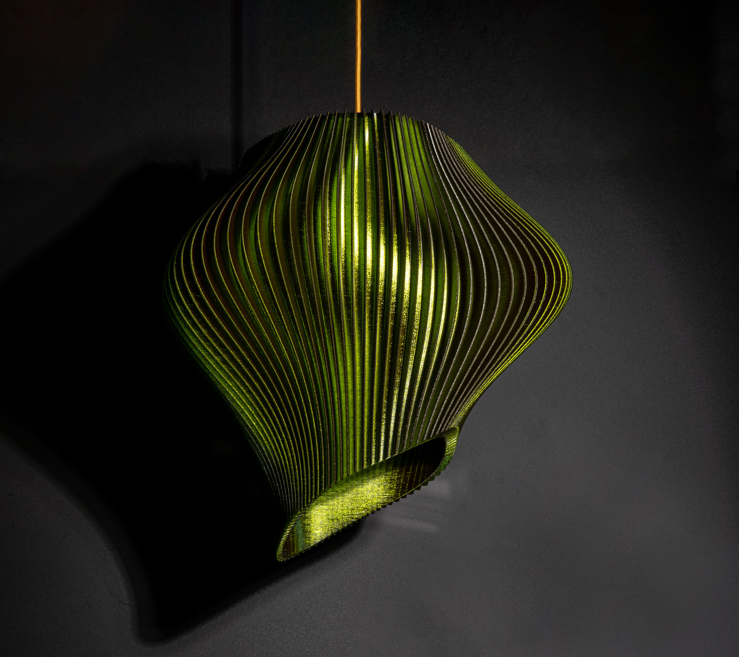 Forest Green Wave Pendant Light