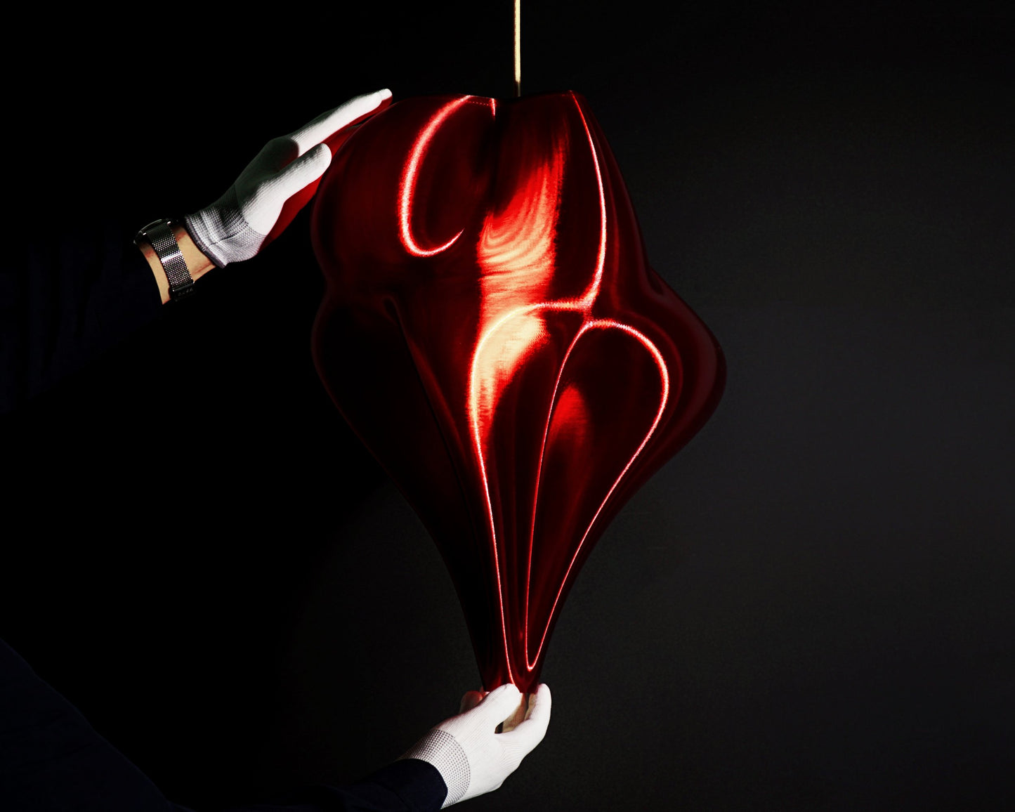 Red Crimson Flo Pendant Light